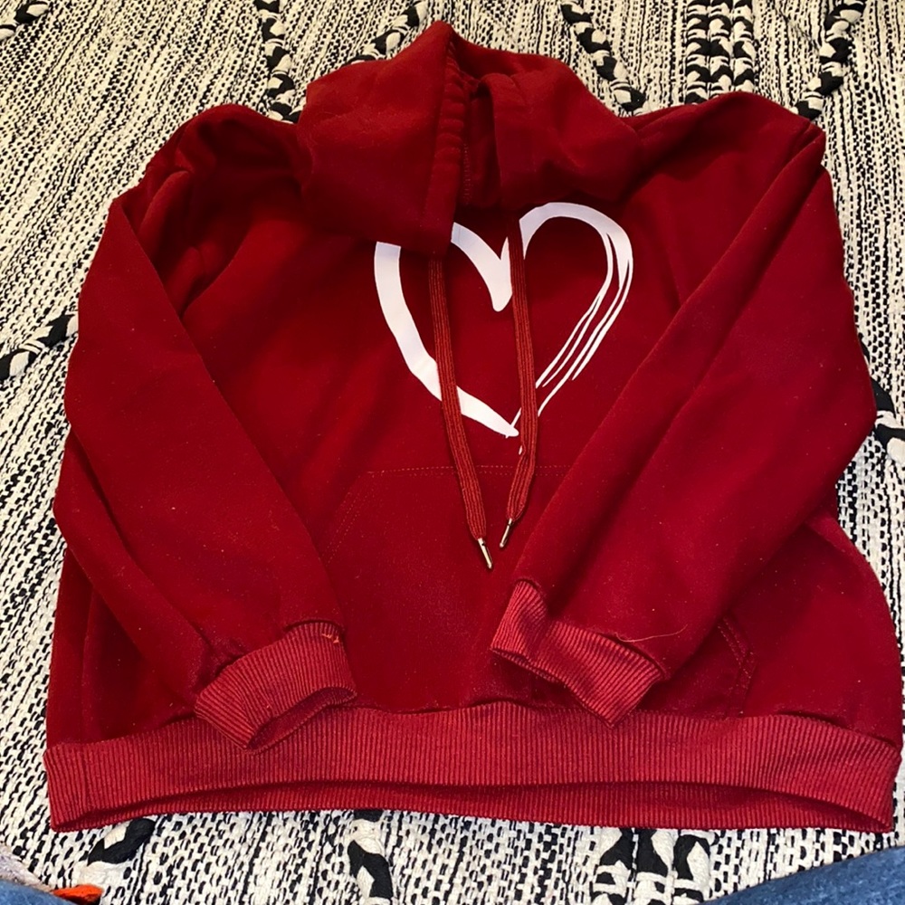 Heart hooded sweatshirt